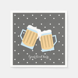 ビール醸造ベビーマグググレーシャワーがある スタンダードカクテルナプキン