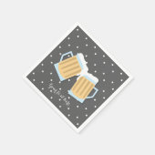 ビール醸造ベビーマグググレーシャワーがある スタンダードカクテルナプキン (角)