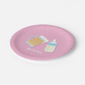 ビール醸造ベビーマグピンクベビーシャワーがある ペーパープレート (アングル)