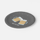 ビール醸造ベビーマグ灰色のベビーシャワーがある ペーパープレート (アングル)