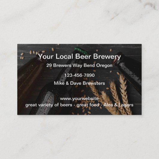 ビール醸造名刺テンプレート光沢紙 名刺 (裏面)