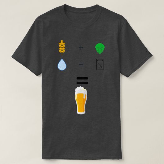 ビール醸造成分T Tシャツ (デザイン正面)