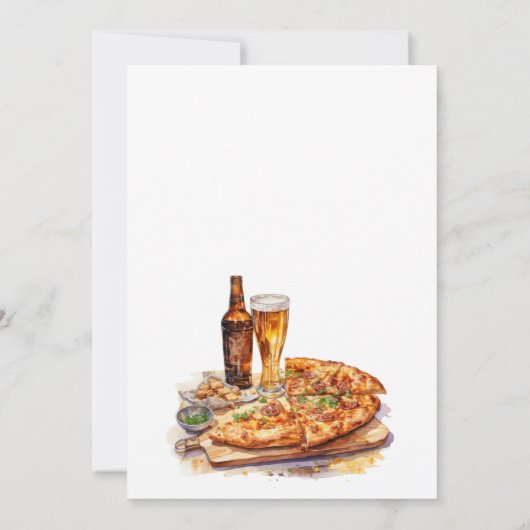 ビール醸造所のカップルのシャワーを行う前に醸造 招待状 (裏面)