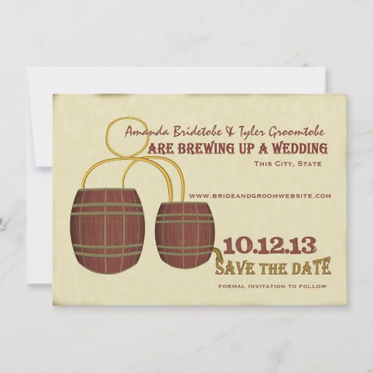 ビール醸造所の日付を保存 セーブザデート (正面)