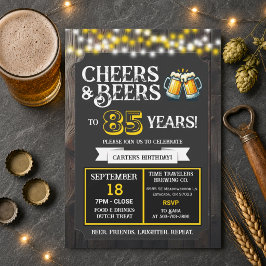 ビール醸造所の誕生日おめでとう 85年のチェアーズとビール 招待状