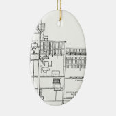 ビール醸造所の青写真 セラミックオーナメント (右)