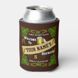 ビール醸造所ホップと大麦ウェルカムパーソナライズされた: 缶クーラー