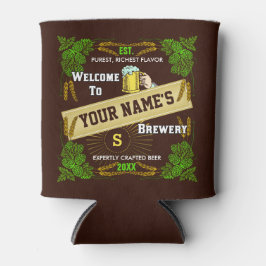 ビール醸造所ホップと大麦ウェルカムパーソナライズされた: 缶クーラー