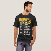 ビール醸造時間レートのビール醸造業者 Tシャツ (正面フル)