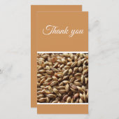 ビール醸造業者の麦芽穀物 サンキューカード (正面/裏面)