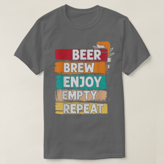 ビール醸造楽しむ空リピート自家醸造ビール醸造 Tシャツ (デザイン正面)