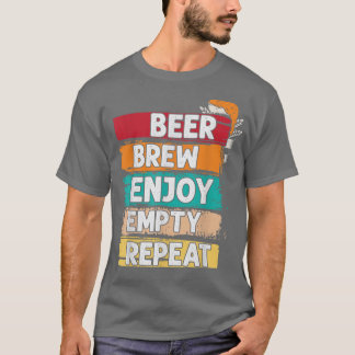 ビール醸造楽しむ空リピート自家醸造ビール醸造 Tシャツ