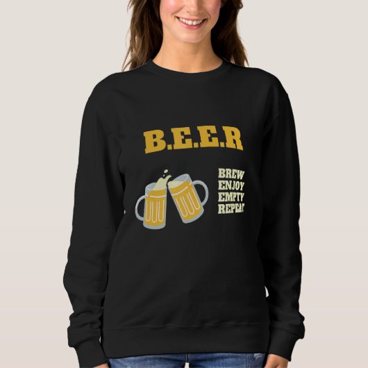 ビール醸造楽しむ空飲みビールの日 スウェットシャツ (正面)