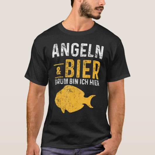 ビール釣り魚釣り竿エサ Tシャツ (正面)