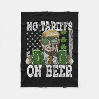 ビール関税引き上げ反対 アメリカ国旗 楽しい聖パトリックの日 フリースブランケット