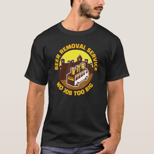 ビール除去サービスバービール飲みパブ Tシャツ (正面)