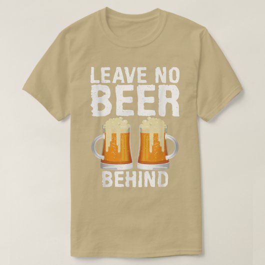 ビール離れの飲み物の後ろにビールはない Tシャツ (デザイン正面)