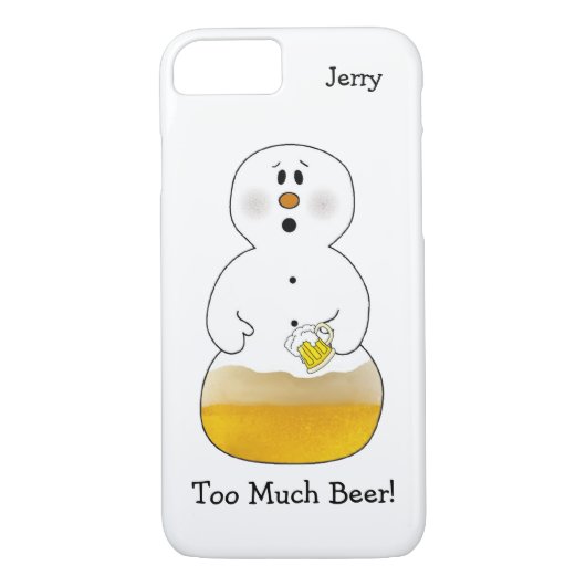 ビール雪だるまが多すぎるiPhone 7ケース Case-Mate iPhoneケース (裏面)