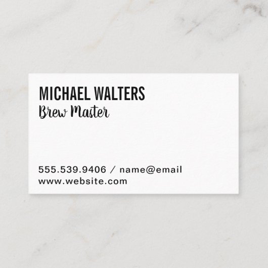 ビール霜の降りたグラス 名刺 (裏面)