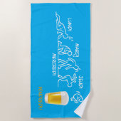 ビール革命 ビーチタオル (正面)