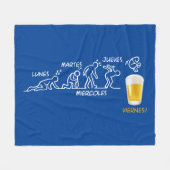 ビール革命 フリースブランケット (正面(横))