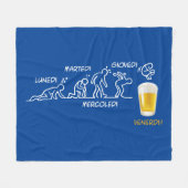 ビール革命 フリースブランケット (正面(横))