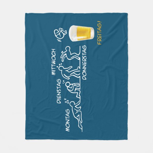 ビール革命 フリースブランケット (正面)