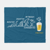 ビール革命 フリースブランケット (正面(横))