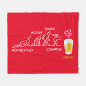 ビール革命 フリースブランケット (正面(横))