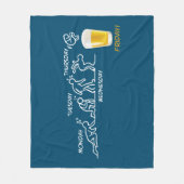 ビール革命 フリースブランケット (正面)