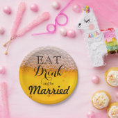 ビール食べバブルドリンクとビー結婚したブ ペーパープレート (パーティー)