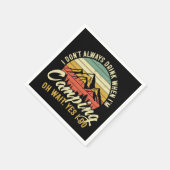 ビール飲おもしろいみキャンプ愛好家ワードアート スタンダードカクテルナプキン (角)