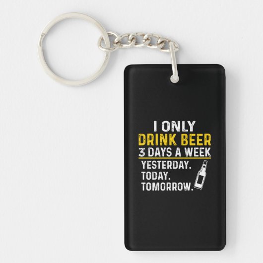 ビール飲みしか飲まない 誕生日 キーホルダー (正面)