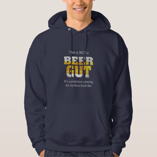 ビール飲みでビール腹じゃない 誕生日おめでとう パーカ (正面)