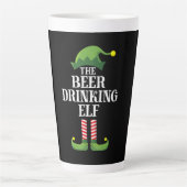 ビール飲みクリスマス誕生日 カフェラテマグ (正面)