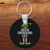 ビール飲みクリスマス誕生日 キーホルダー (正面)