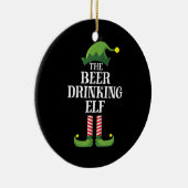 ビール飲みクリスマス誕生日 セラミックオーナメント (右)