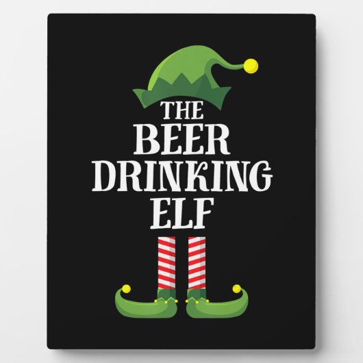 ビール飲みクリスマス誕生日 フォトプラーク (正面)