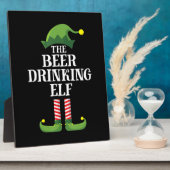 ビール飲みクリスマス誕生日 フォトプラーク (側面)