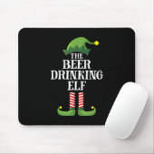 ビール飲みクリスマス誕生日 マウスパッド (マウス)