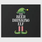 ビール飲みクリスマス誕生日 ラッピングペーパー (フラット)