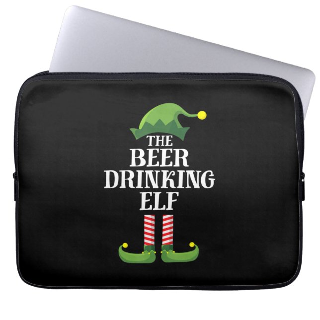 ビール飲みクリスマス誕生日 ラップトップスリーブ (正面)