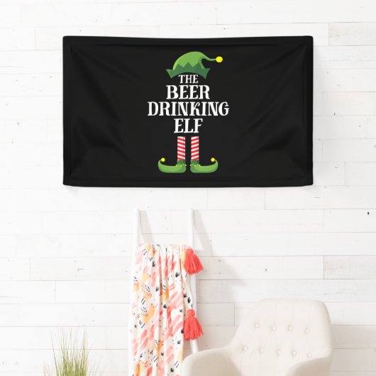 ビール飲みクリスマス誕生日 横断幕 (インサイチュ)