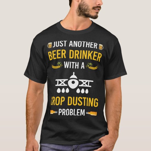 ビール飲みクロップダスター Tシャツ (正面)