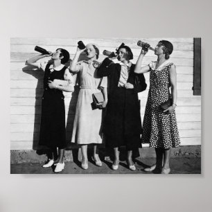ビール飲みヴィンテージ1930の写真 ポスター