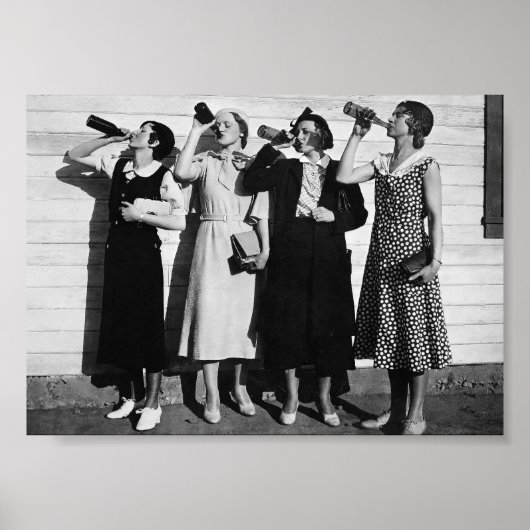 ビール飲みヴィンテージ1930の写真 ポスター (正面)