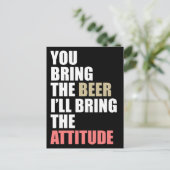 ビール飲み招待状 ポストカード (スタンド正面)