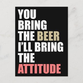 ビール飲み招待状 ポストカード