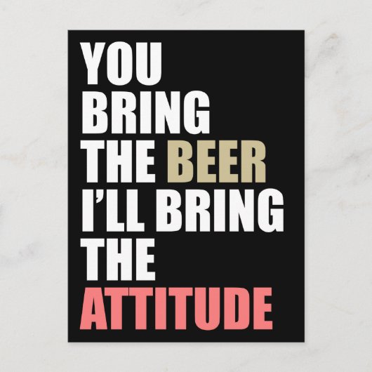 ビール飲み招待状 ポストカード (正面)