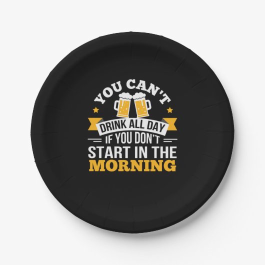 ビール飲み放題誕生日 ペーパープレート (正面)